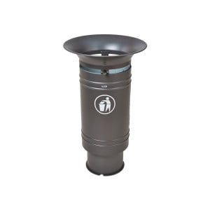 Corbeille Cévennes 60 litres Procity - Avec seau tôle électrozinguée - Gris Procity