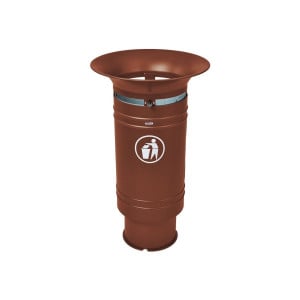 Corbeille Cévennes 60 litres Procity - Avec seau tôle électrozinguée - Aspect Corten