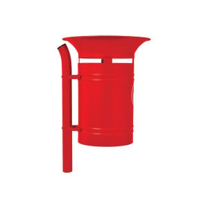 Corbeille Vanoise 40 litres Procity - Avec seau tôle électrozinguée - Rouge signalisation