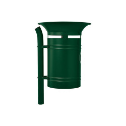 Corbeille Vanoise 40 litres Procity - Avec seau tôle électrozinguée - Vert mousse