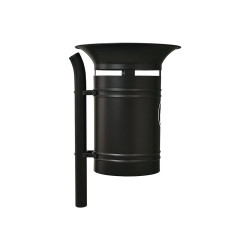 Corbeille Vanoise 40 litres Procity - Avec seau tôle électrozinguée - Noir foncé
