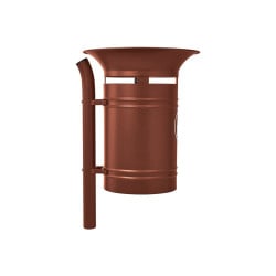 Corbeille Vanoise 40 litres Procity - Avec seau tôle électrozinguée - Aspect Corten