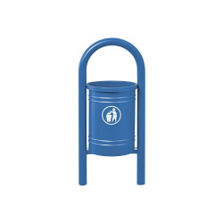 Corbeille Vercors 40 litres Procity - Avec seau tôle électrozinguée - Bleu gentiane