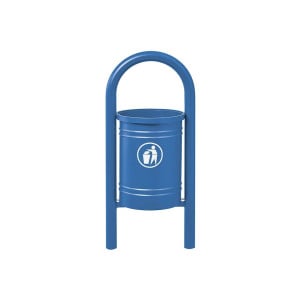 Corbeille Vercors 40 litres Procity - Avec seau tôle électrozinguée - Bleu gentiane