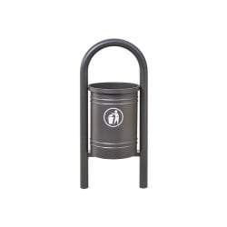 Corbeille Vercors 40 litres Procity - Avec seau tôle électrozinguée - Gris Procity