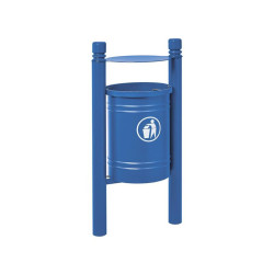 Corbeille Saintonge City 40 litres Procity - Avec seau tôle électrozinguée - Bleu gentiane