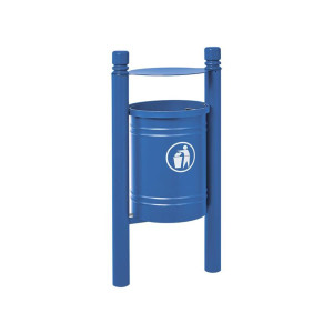 Corbeille Saintonge City 40 litres Procity - Avec seau tôle électrozinguée - Bleu gentiane