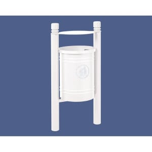 Corbeille Saintonge City 40 litres Procity - Avec seau tôle électrozinguée - Blanc pur