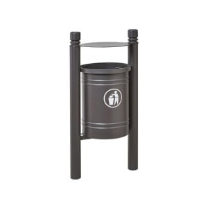 Corbeille Saintonge City 40 litres Procity - Avec seau tôle électrozinguée - Gris Procity