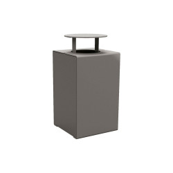 Corbeille KUB. acier 120 litres Procity - Avec couvercle - Haut. 950 mm - Gris Procity