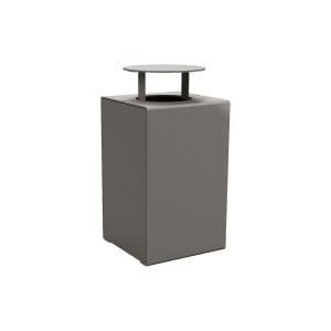 Corbeille KUB. acier 120 litres Procity - Avec couvercle - Haut. 950 mm - Gris Procity