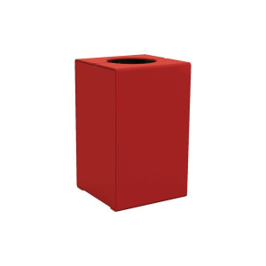 Corbeille KUB. acier 120 litres Procity - Sans couvercle - Haut. 750 mm - Rouge pourpre