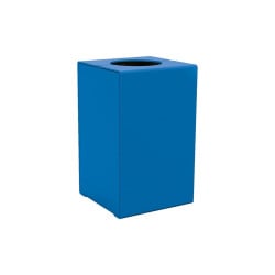 Corbeille KUB. acier 120 litres Procity - Sans couvercle - Haut. 750 mm - Bleu gentiane