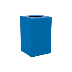 Corbeille KUB. acier 120 litres Procity - Sans couvercle - Haut. 750 mm - Bleu gentiane