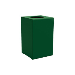 Corbeille KUB. acier 120 litres Procity - Sans couvercle - Haut. 750 mm - Vert mousse