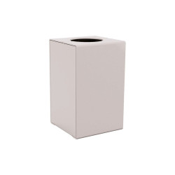 Corbeille KUB. acier 120 litres Procity - Sans couvercle - Haut. 750 mm - Gris soie