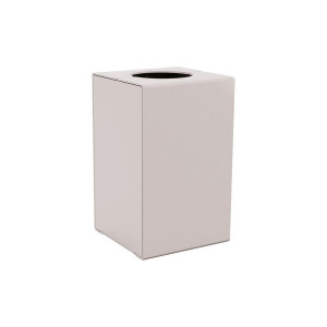 Corbeille KUB. acier 120 litres Procity - Sans couvercle - Haut. 750 mm - Gris soie