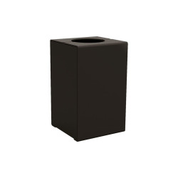 Corbeille KUB. acier 120 litres Procity - Sans couvercle - Haut. 750 mm - Noir foncé