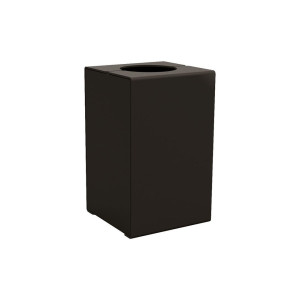 Corbeille KUB. acier 120 litres Procity - Sans couvercle - Haut. 750 mm - Noir foncé