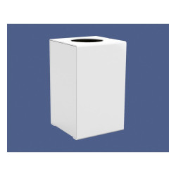Corbeille KUB. acier 120 litres Procity - Sans couvercle - Haut. 750 mm - Blanc pur