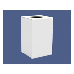 Corbeille KUB. acier 120 litres Procity - Sans couvercle - Haut. 750 mm - Blanc pur