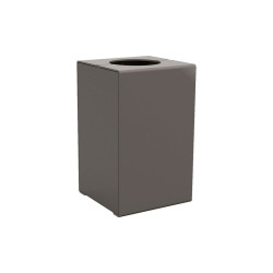 Corbeille KUB. acier 120 litres Procity - Sans couvercle - Haut. 750 mm - Gris Procity