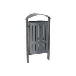 Corbeille Silaos acier 50 litres Procity - Scellement direct - Sans cendrier - Gris Procity