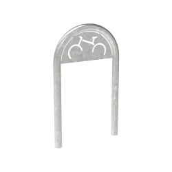 Appui vélos trombone Procity - Ø 60 mm - Avec signalétique - Galva - Scellement direct