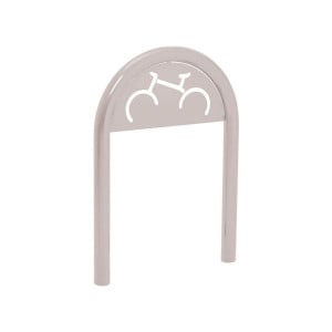 Appui vélos trombone Procity - Ø 60 mm - Avec signalétique - Peint/galva - Scellement direct - Gris soie
