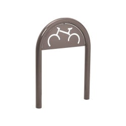 Appui vélos trombone Procity - Ø 60 mm - Avec signalétique - Peint/galva - Scellement direct - Gris Procity