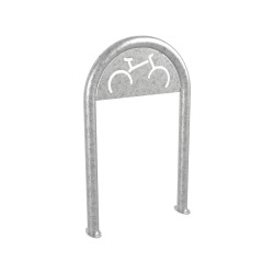 Appui vélos trombone Procity - Ø 60 mm - Avec signalétique - Galva - Sur platines