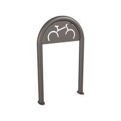 Appui vélos trombone Procity - Ø 60 mm - Avec signalétique - Peint/galva - Sur platines - Gris Procity