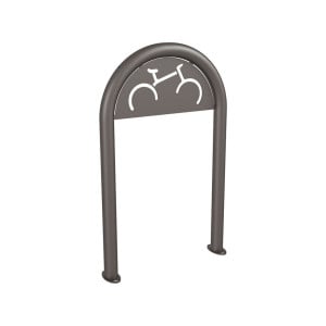 Appui vélos trombone Procity - Ø 60 mm - Avec signalétique - Peint/galva - Sur platines - Gris Procity