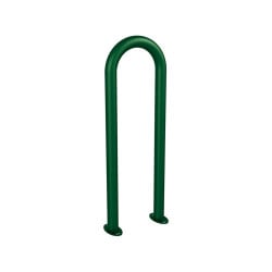 Appui vélos trombone Procity - Ø 50 mm - Peint/galva - Sur platines - Vert mousse