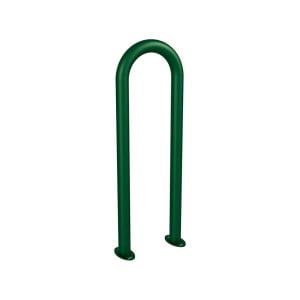 Appui vélos trombone Procity - Ø 50 mm - Peint/galva - Sur platines - Vert mousse