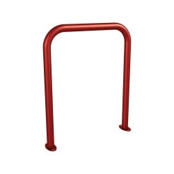 Arceau vélos simple Procity - Ø 50 mm - Peint/galva - Sur platines - Rouge pourpre