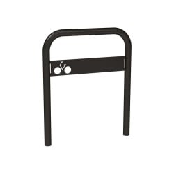 Arceau vélos avec signalétique Procity - Ø 50 mm - Peint/galva - Scellement direct - Noir foncé