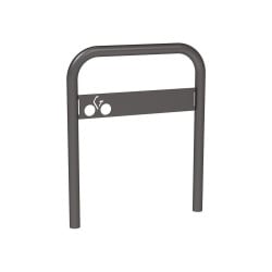 Arceau vélos avec signalétique Procity - Ø 50 mm - Peint/galva - Scellement direct - Gris Procity