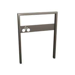 Appui vélos Milan Procity - 50 x 30 mm - Avec tôle signalétique - Peint/galva - Scellement direct - Gris Procity