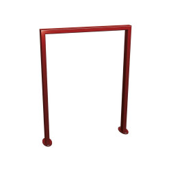 Appui vélos Milan Procity - 50 x 30 mm - Version classique - Peint/galva - Sur platines - Rouge pourpre