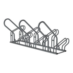 Appui vélos Optimum Procity - 50 x 30 mm - Peint/galva - Fixation au sol à fixer ou à poser - Gris Procity