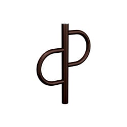 Appui vélos Province Tradition Inox Brossé Procity - Peint/galva - Scellement direct - Brun chocolat