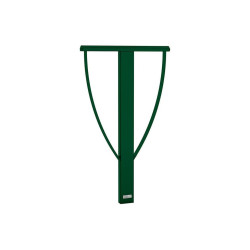 Appui vélos Lisbonne Procity - 80 x 40 mm - Peint/galva - Scellement direct - Vert mousse