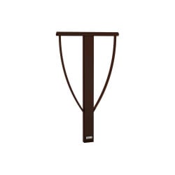 Appui vélos Lisbonne Procity - 80 x 40 mm - Peint/galva - Scellement direct - Brun chocolat