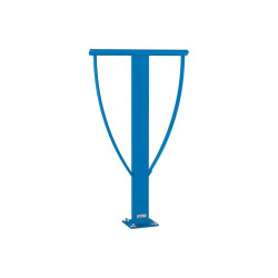 Appui vélos Lisbonne Procity - 80 x 40 mm - Peint/galva - Sur platines - Bleu gentiane
