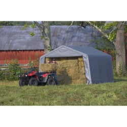 Abri de jardin souple gris en toile imperméable 13,7m² ShelterLogic