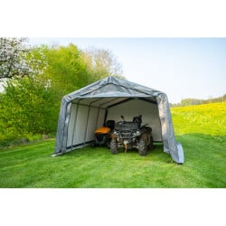Garage souple gris en toile imperméable 18,13m² ShelterLogic