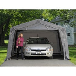 Garage souple gris en toile imperméable 18,13m² ShelterLogic