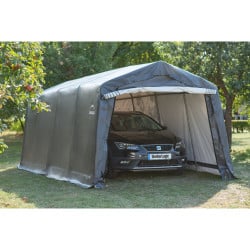 Garage souple gris en toile imperméable 18,3m² ShelterLogic