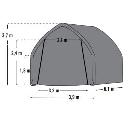 Garage souple vert en toile imperméable 23,8m² ShelterLogic